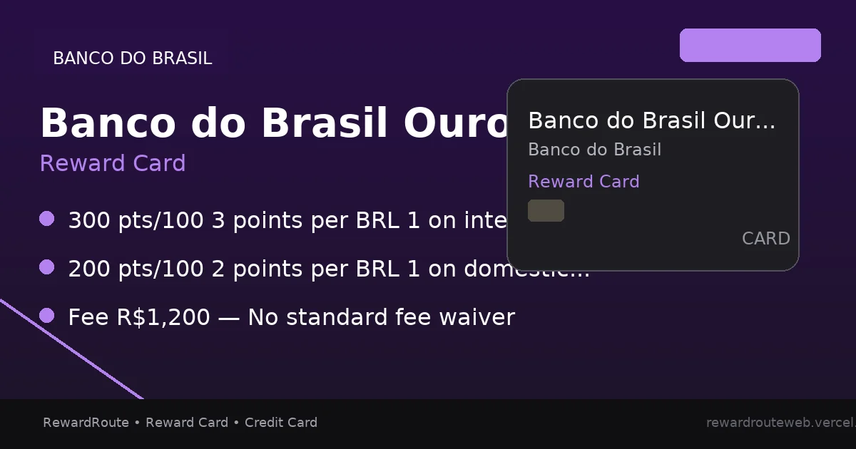 Banco do Brasil Ourocard Visa Infinite — Banco do Brasil credit card