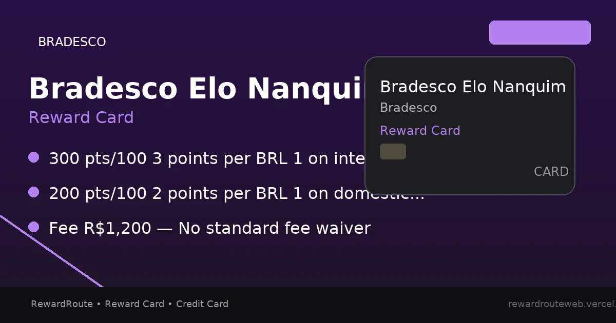 Bradesco Elo Nanquim — Bradesco credit card
