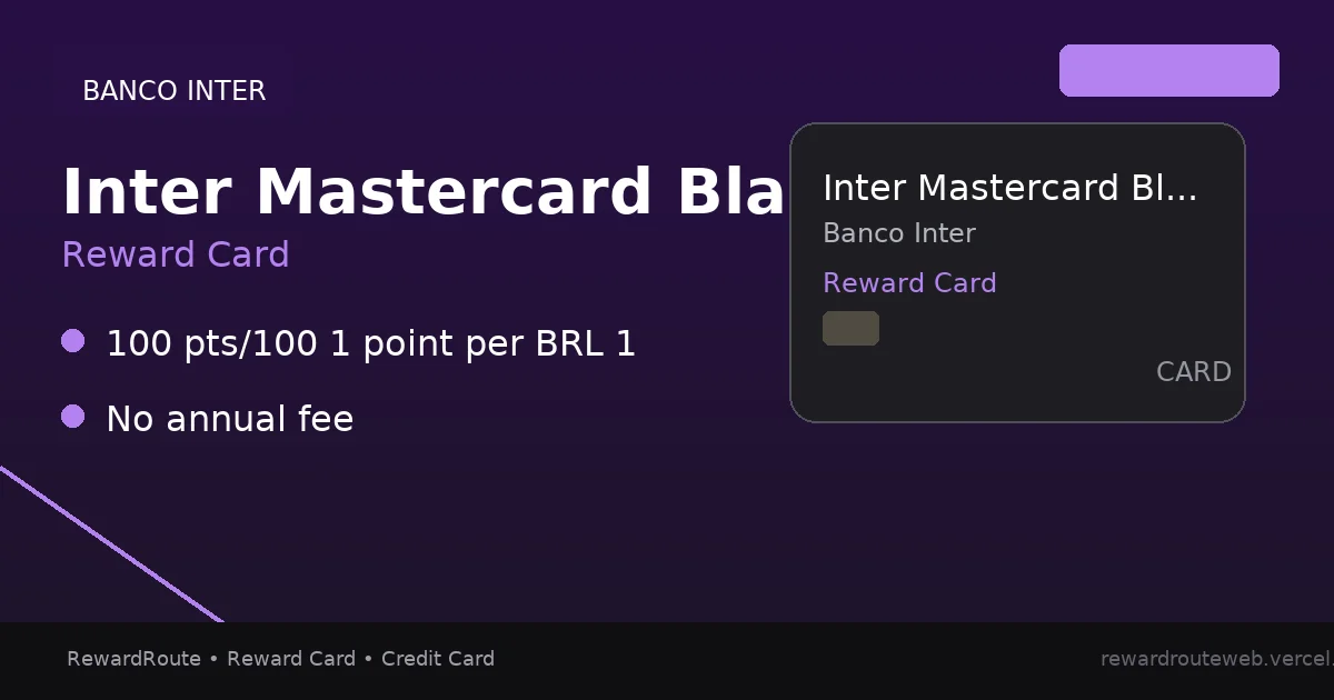 Inter Mastercard Black — Banco Inter credit card