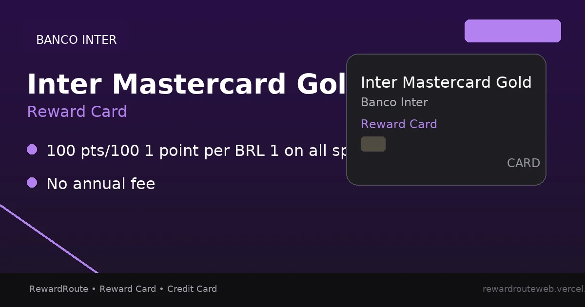 Inter Mastercard Gold — Banco Inter credit card