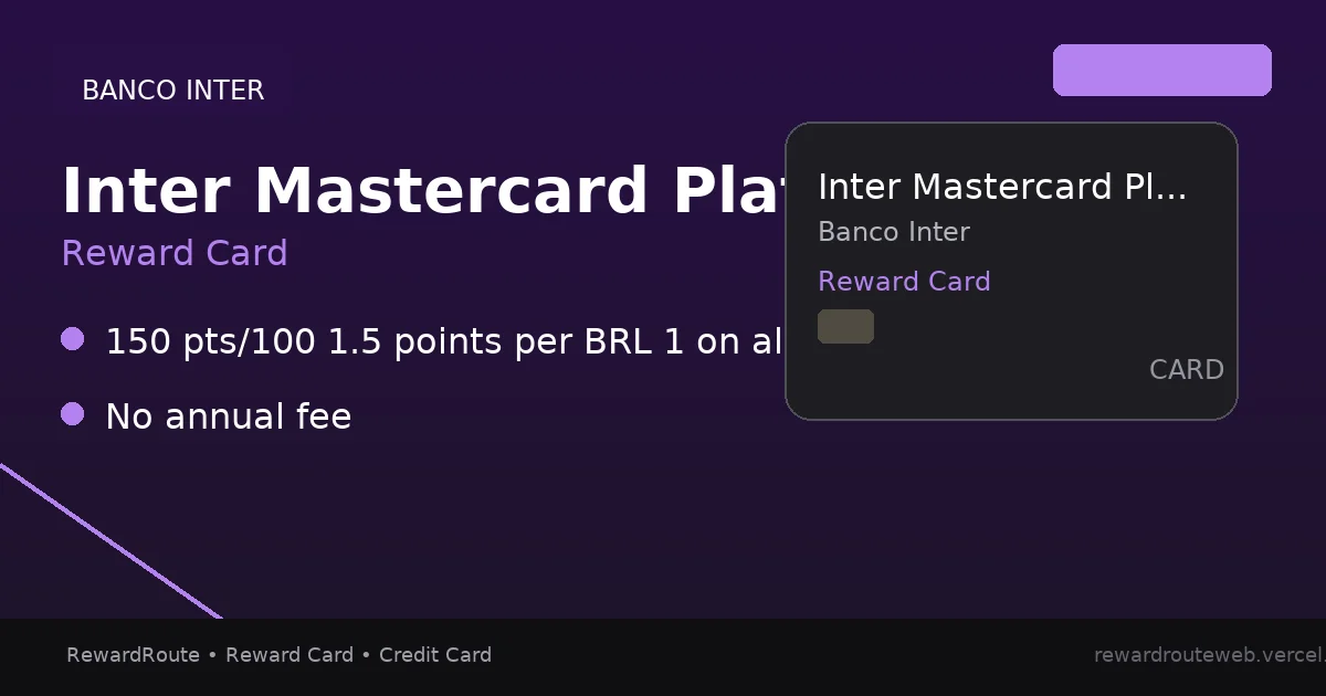 Inter Mastercard Platinum — Banco Inter credit card