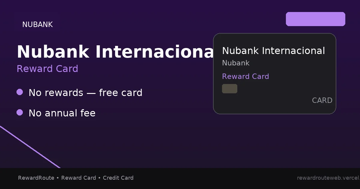 Nubank Internacional — Nubank credit card
