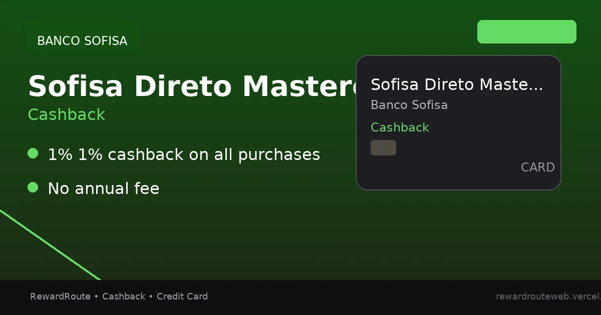 Sofisa Direto Mastercard — Banco Sofisa credit card