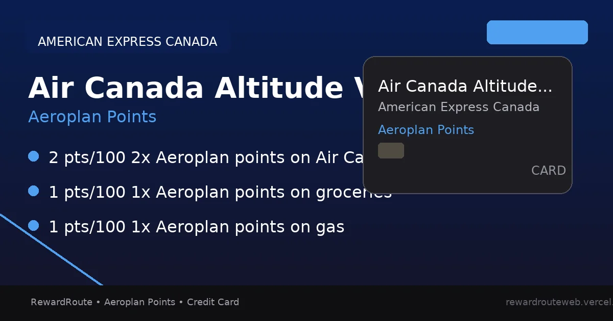 Air Canada Altitude Visa — American Express Canada credit card