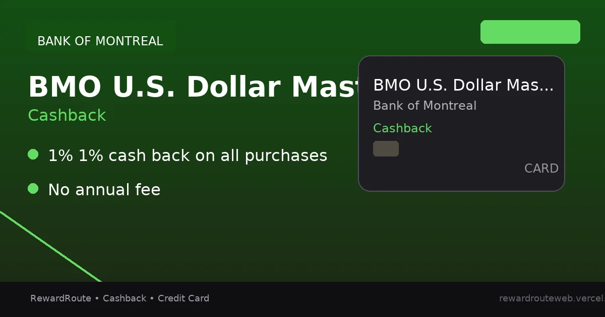 BMO U.S. Dollar Mastercard — Bank of Montreal credit card