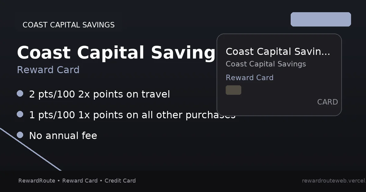 Coast Capital Savings Travel Visa — Coast Capital Savings credit card