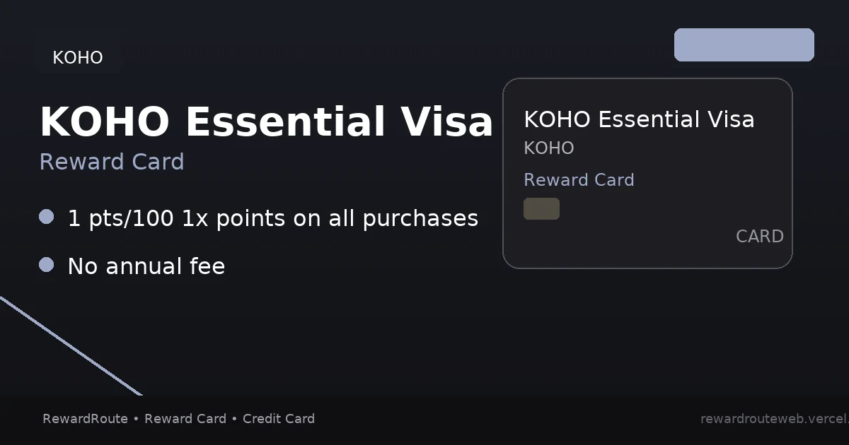 KOHO Essential Visa — KOHO credit card