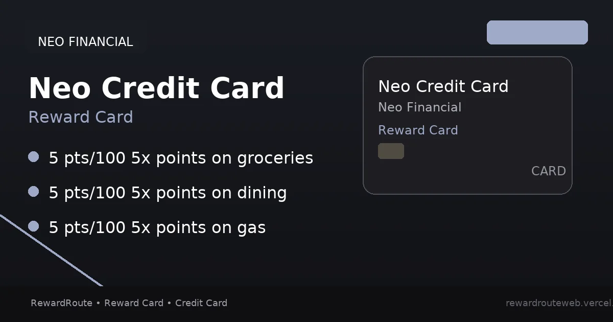 Neo Credit Card — Neo Financial credit card