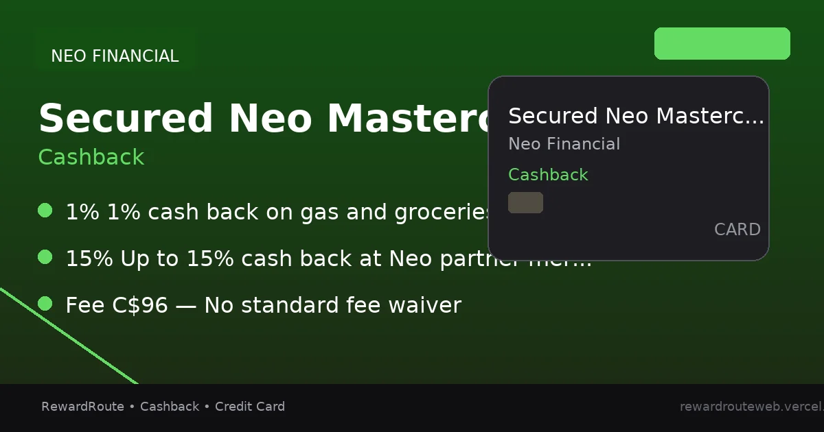 Secured Neo Mastercard — Neo Financial credit card