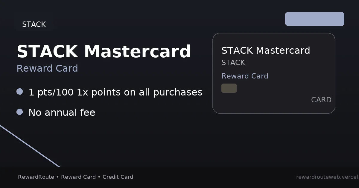 STACK Mastercard — STACK credit card