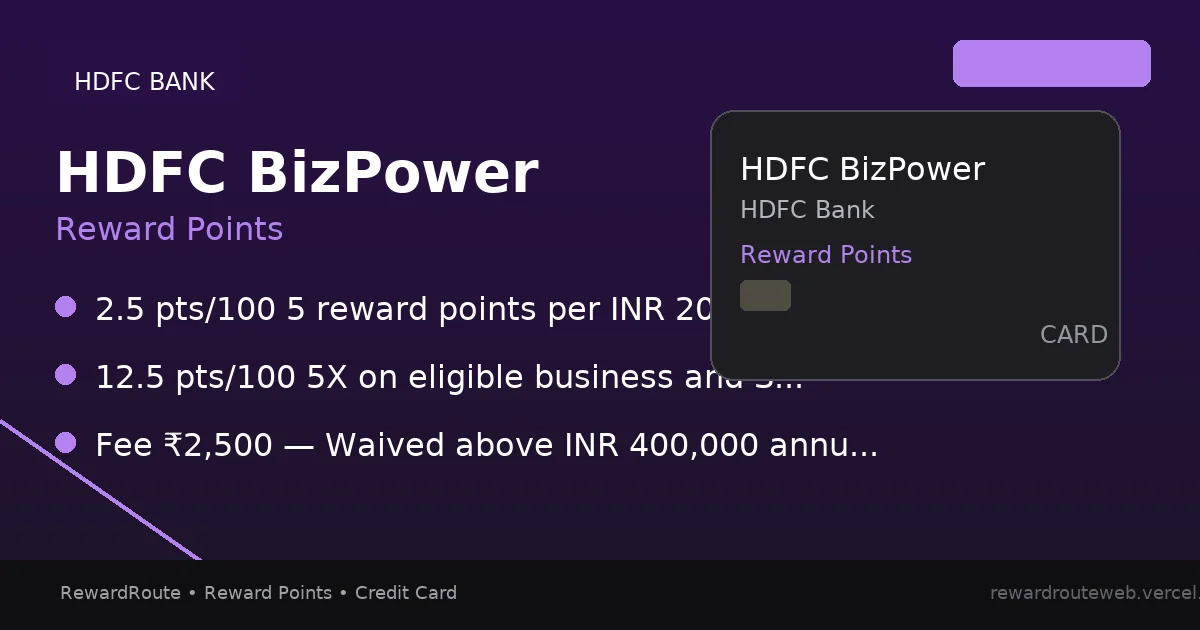 HDFC BizPower — HDFC Bank credit card