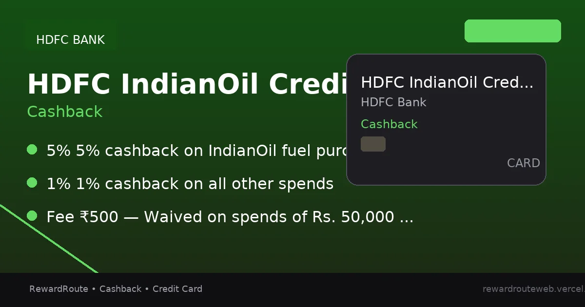 HDFC IndianOil Credit Card — HDFC Bank credit card