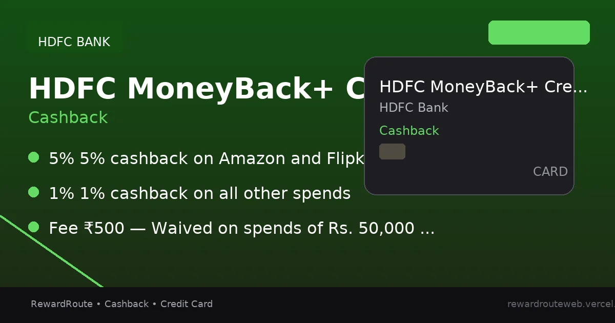 HDFC MoneyBack+ Credit Card — HDFC Bank credit card