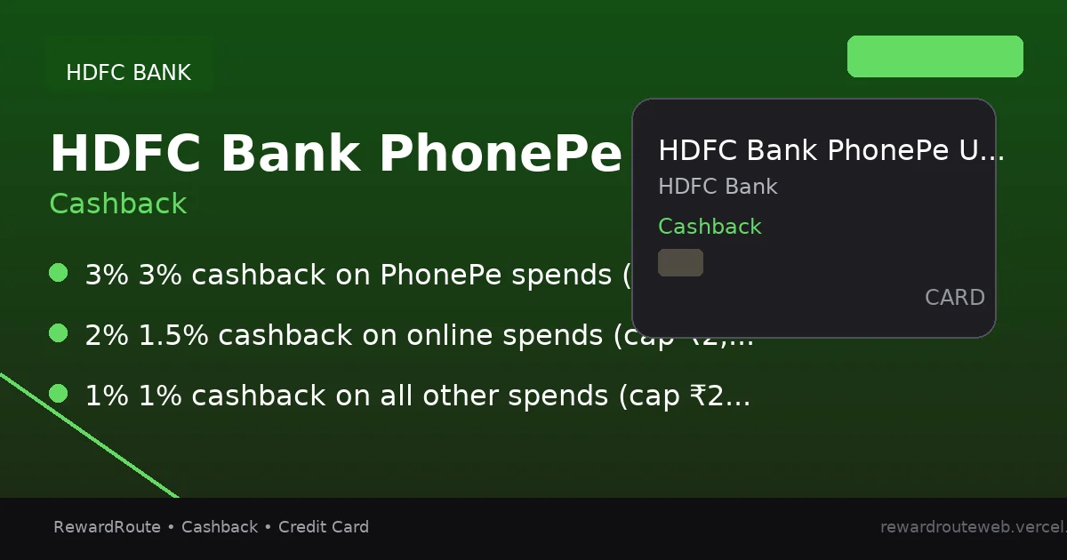 HDFC Bank PhonePe Ultimo Credit Card — HDFC Bank credit card