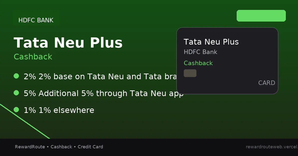 Tata Neu Plus — HDFC Bank credit card