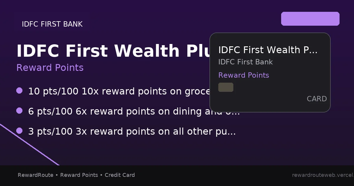 IDFC First Wealth Plus Credit Card — IDFC First Bank credit card
