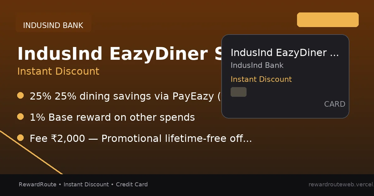 IndusInd EazyDiner Signature — IndusInd Bank credit card