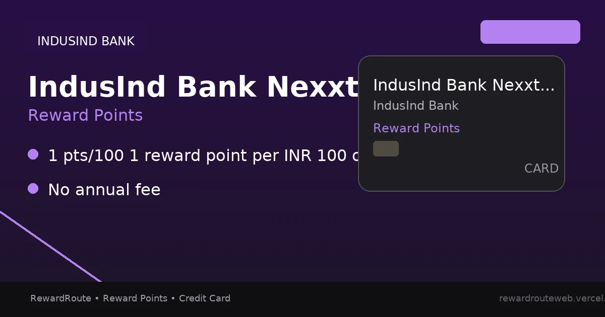 IndusInd Bank Nexxt Credit Card — IndusInd Bank credit card