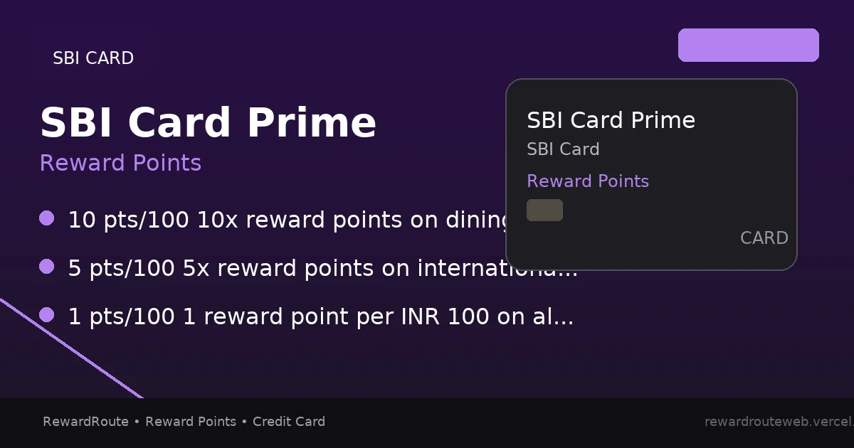 SBI Card Prime — SBI Card credit card