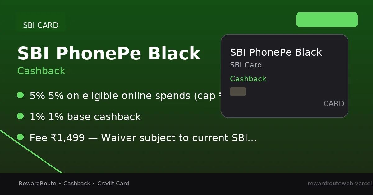 SBI PhonePe Black — SBI Card credit card
