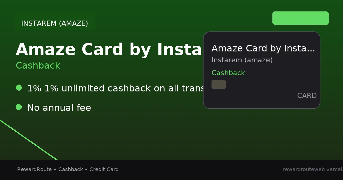 Amaze Card by Instarem — Instarem (amaze) credit card