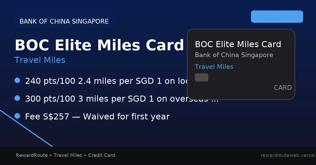 BOC Elite Miles Card — Bank of China Singapore credit card