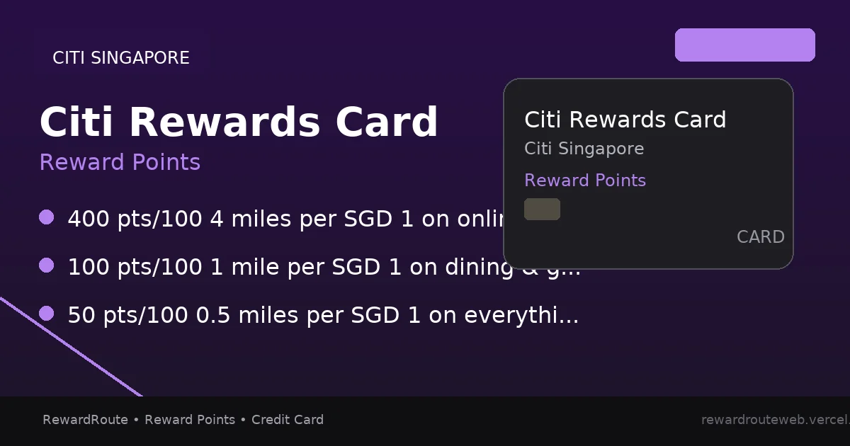Citi Rewards Card — Citi Singapore credit card