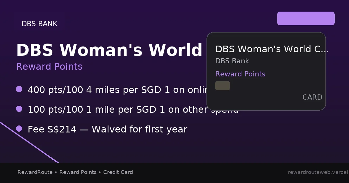DBS Woman's World Card — DBS Bank credit card