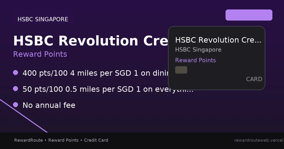 HSBC Revolution Credit Card — HSBC Singapore credit card