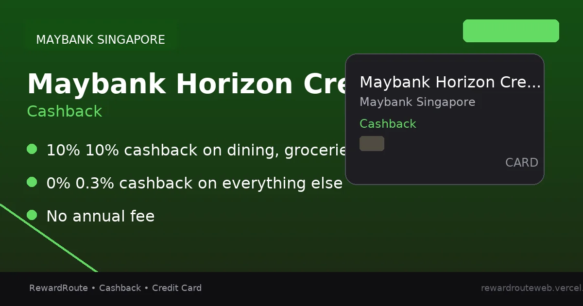 Maybank Horizon Credit Card — Maybank Singapore credit card