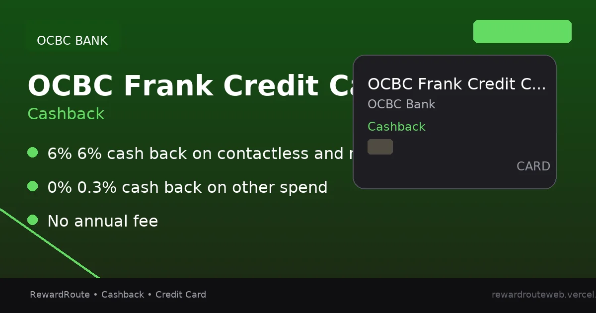 OCBC Frank Credit Card — OCBC Bank credit card