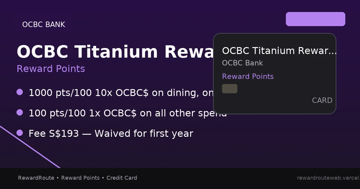 OCBC Titanium Rewards Card — OCBC Bank credit card