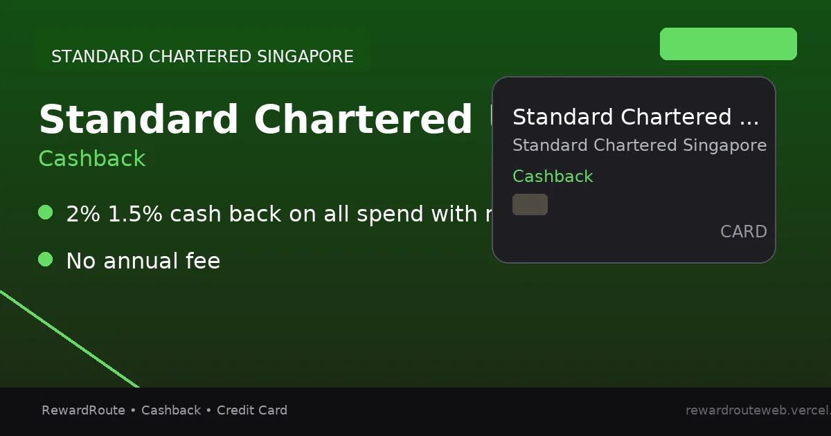 Standard Chartered Unlimited Cashback Card — Standard Chartered Singapore credit card