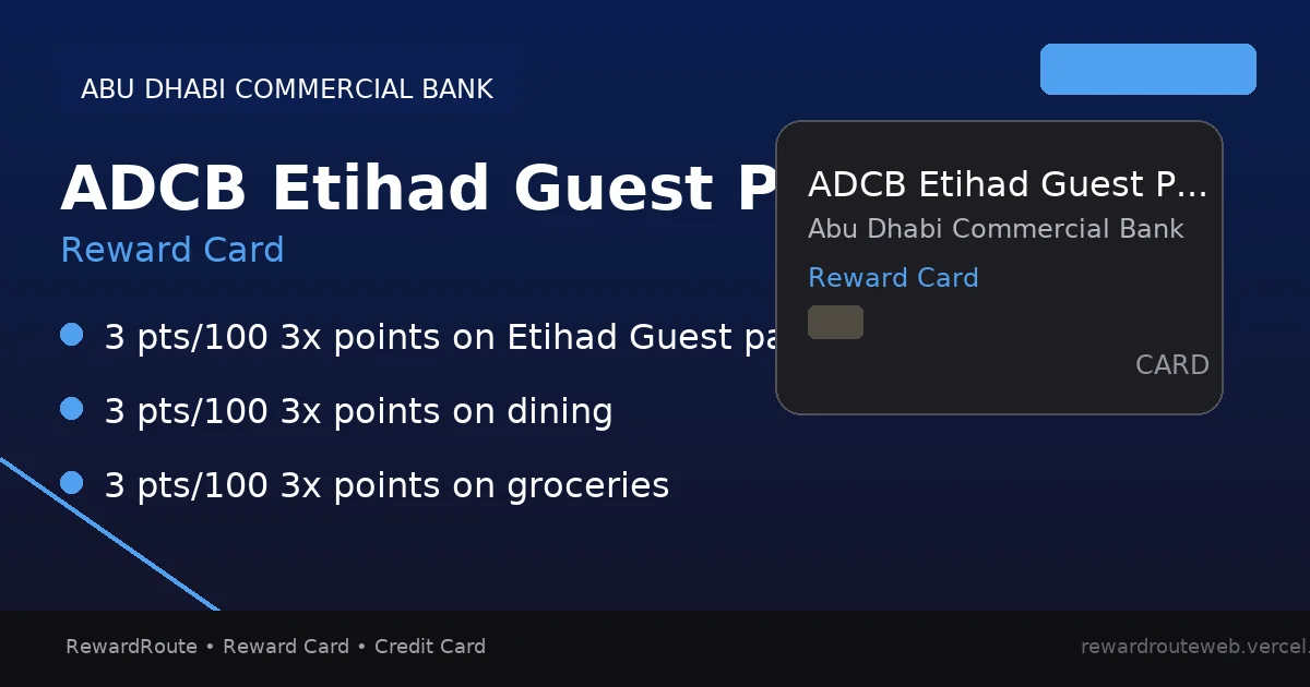 ADCB Etihad Guest Platinum Credit Card — Abu Dhabi Commercial Bank credit card