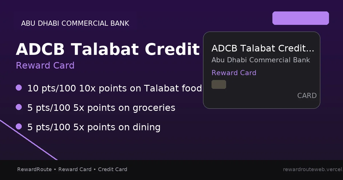ADCB Talabat Credit Card — Abu Dhabi Commercial Bank credit card