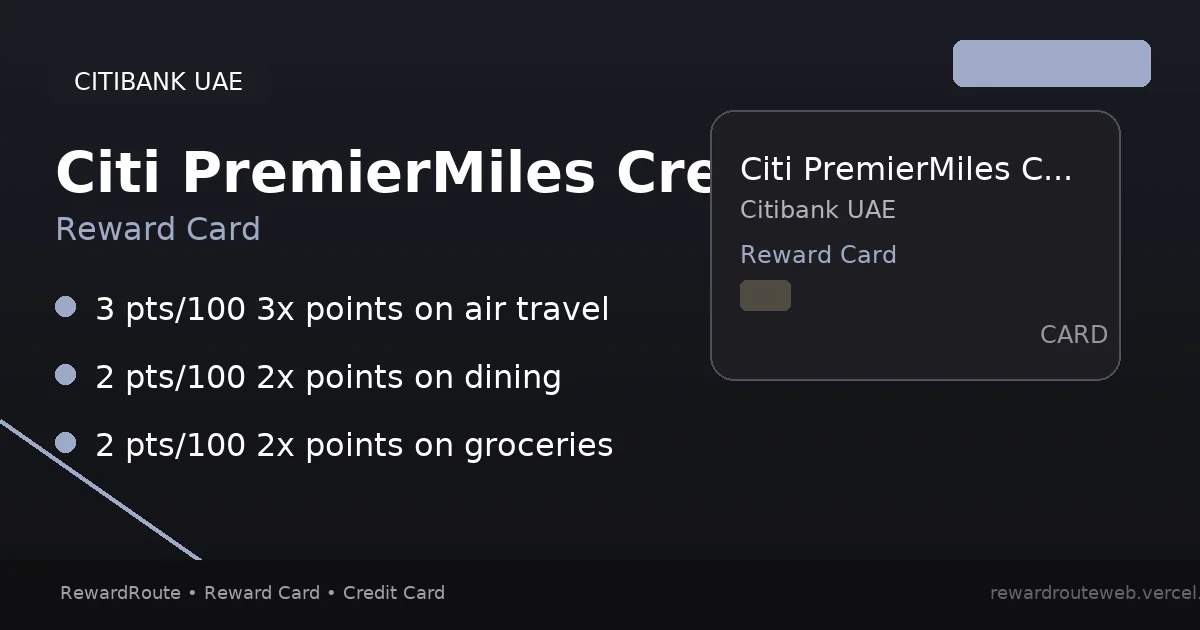 Citi PremierMiles Credit Card — Citibank UAE credit card