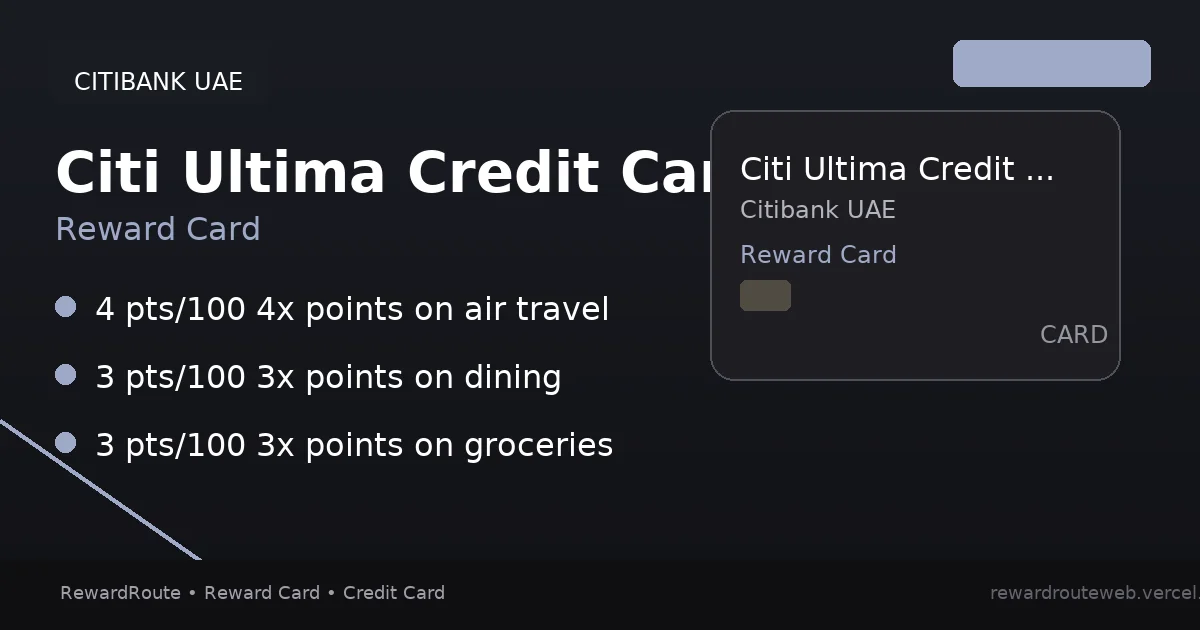 Citi Ultima Credit Card — Citibank UAE credit card