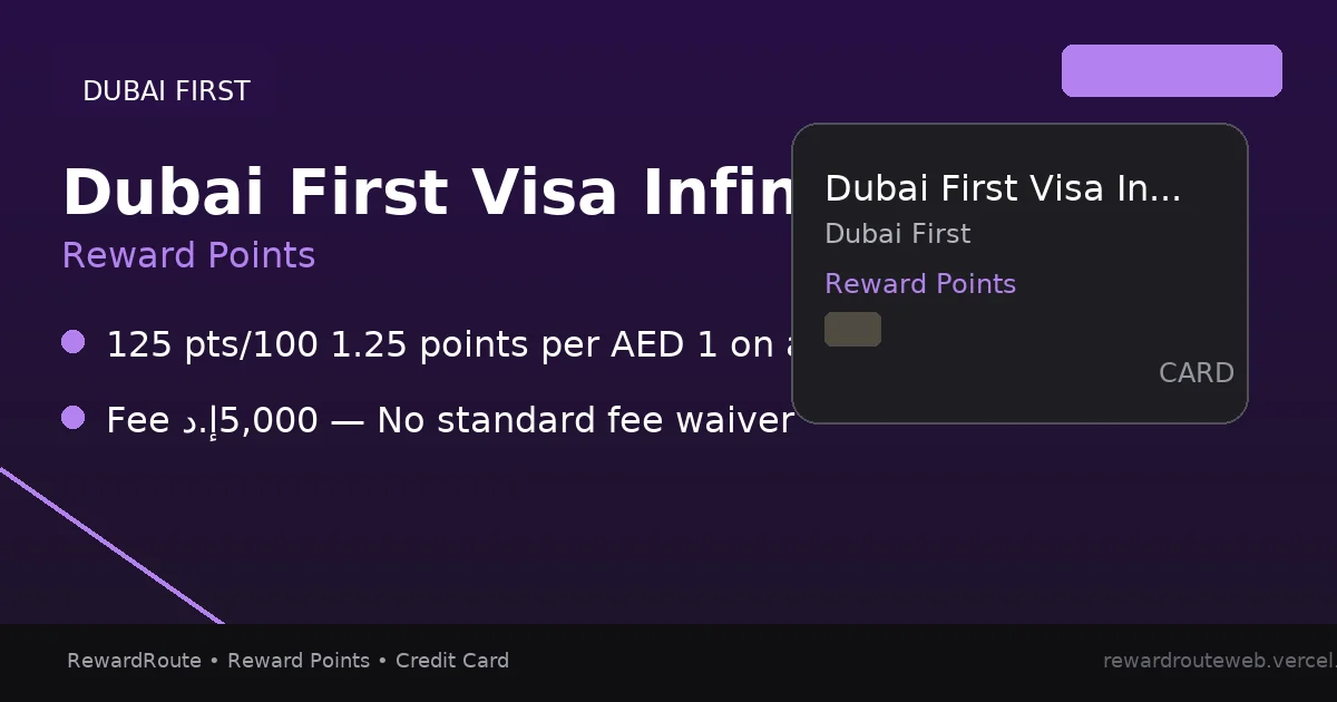 Dubai First Visa Infinite Credit Card — Dubai First credit card
