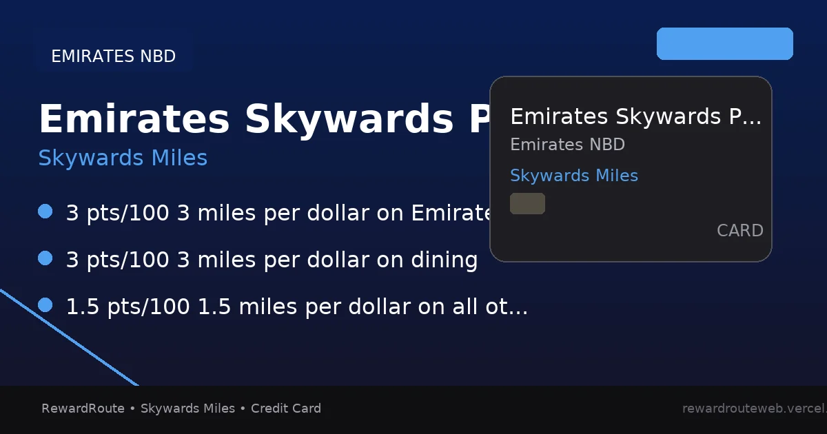 Emirates Skywards Platinum Credit Card — Emirates NBD credit card