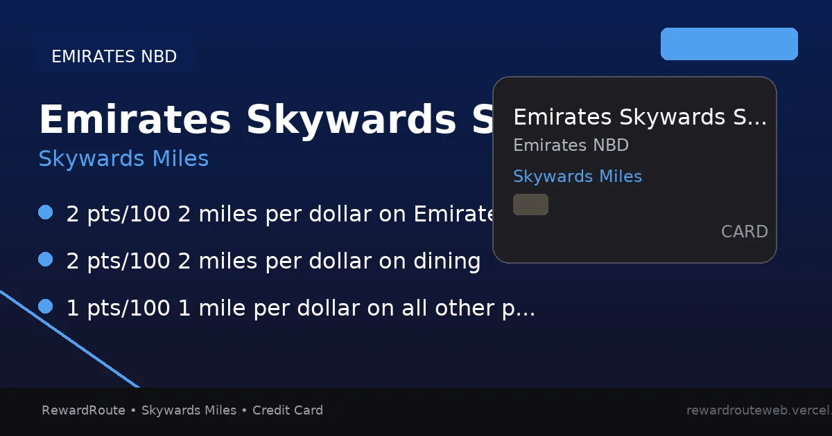 Emirates Skywards Signature Credit Card — Emirates NBD credit card