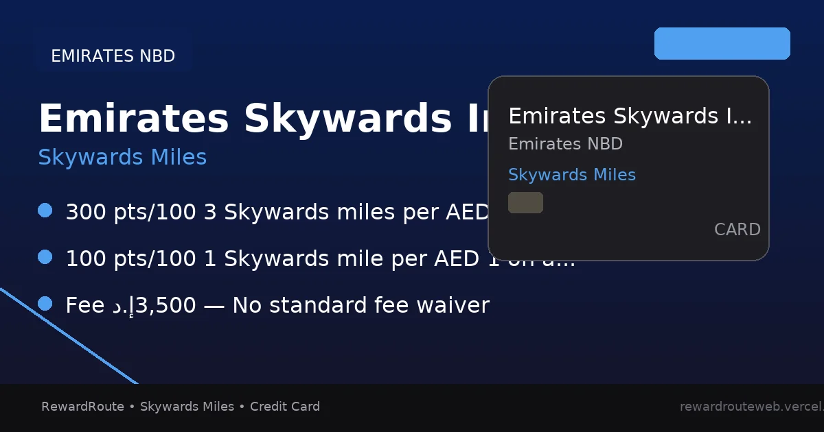 Emirates Skywards Infinite Credit Card — Emirates NBD credit card