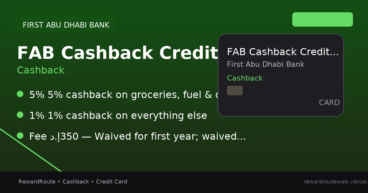 FAB Cashback Credit Card — First Abu Dhabi Bank credit card