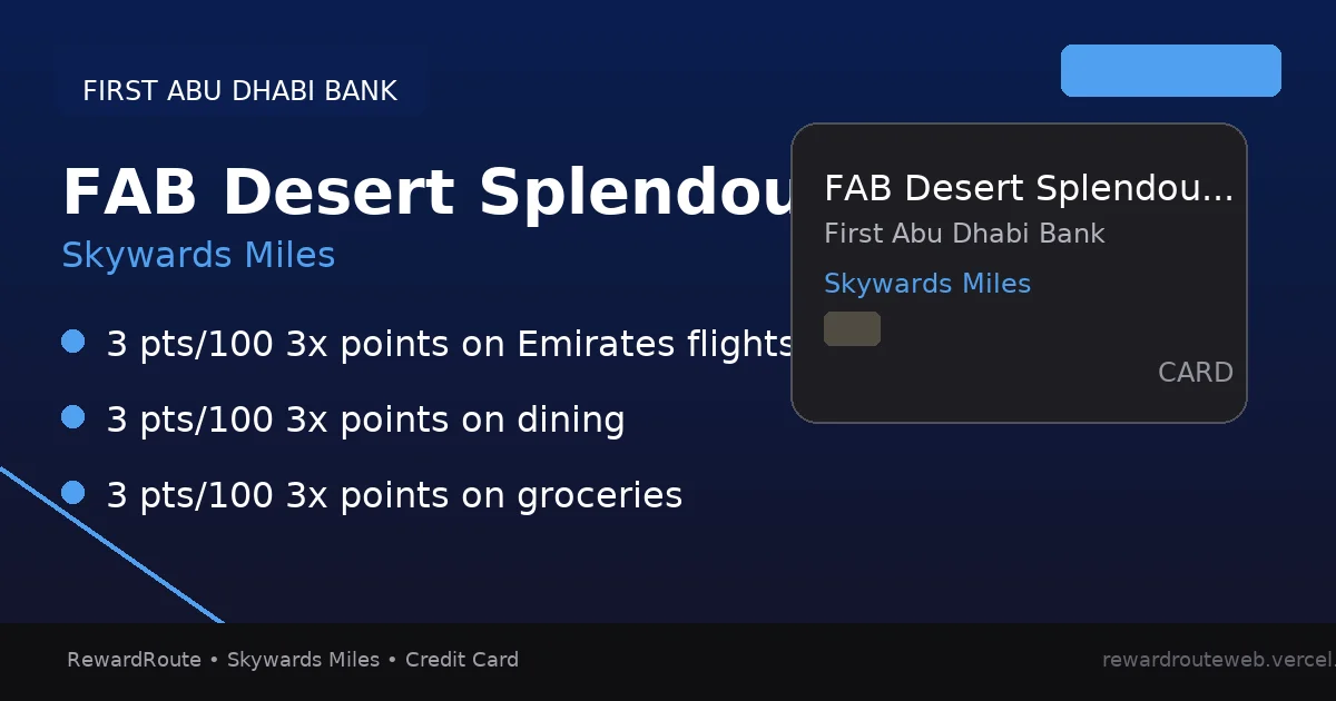 FAB Desert Splendour Card — First Abu Dhabi Bank credit card