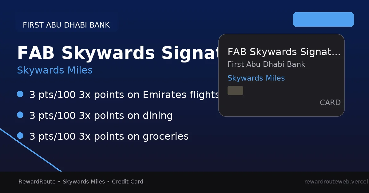 FAB Skywards Signature Credit Card — First Abu Dhabi Bank credit card
