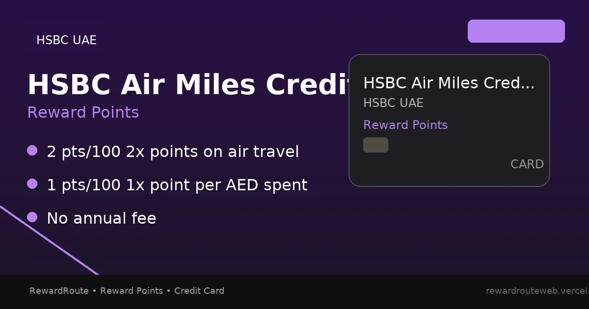 HSBC Air Miles Credit Card (UAE) — HSBC UAE credit card