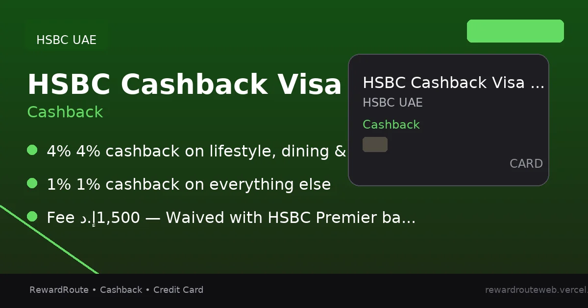 HSBC Cashback Visa Infinite — HSBC UAE credit card
