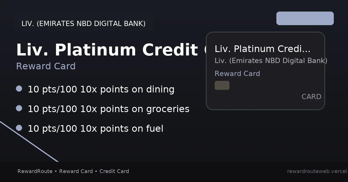 Liv. Platinum Credit Card — Liv. (Emirates NBD Digital Bank) credit card