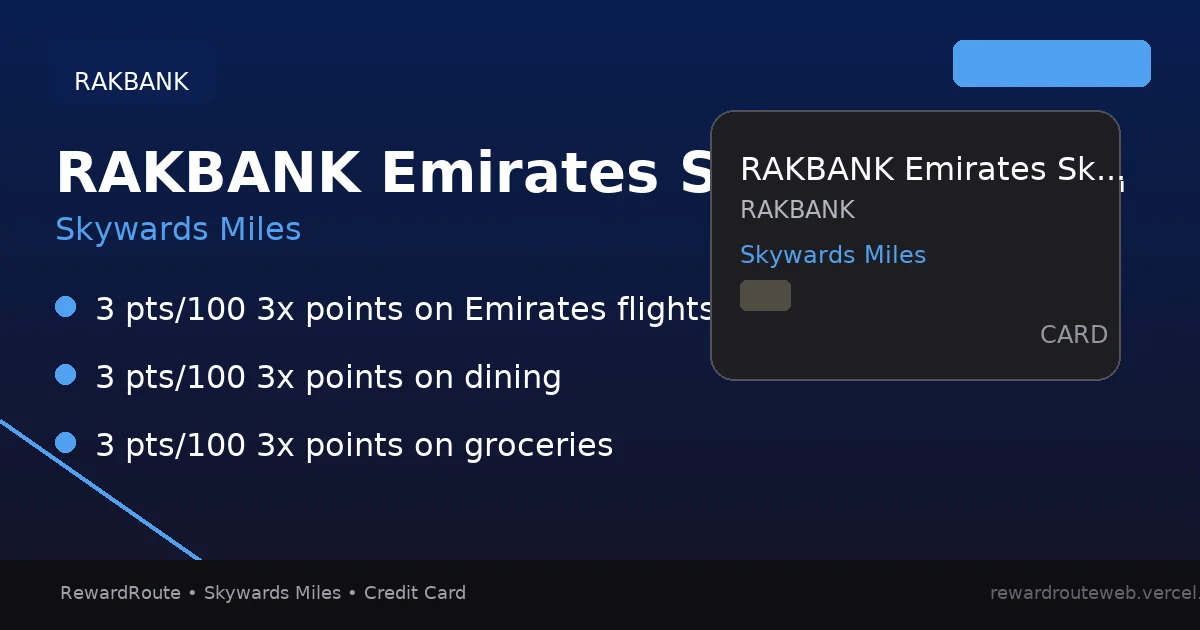 RAKBANK Emirates Skywards World Elite Mastercard — RAKBANK credit card