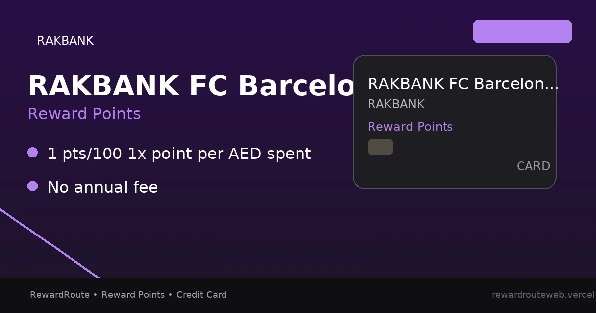 RAKBANK FC Barcelona Card — RAKBANK credit card