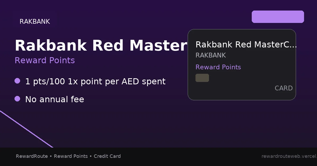 Rakbank Red MasterCard — RAKBANK credit card